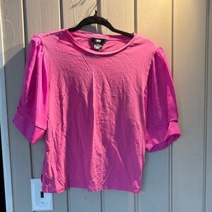 DKNY Women's Vibrant Pink Short Sleeve Top